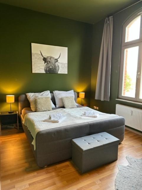 Ferienwohnung "Charlotte" Nahe Der Elbe Mit Kostenlosem Parkplatz Vor Der Tuer マクデブルク エクステリア 写真